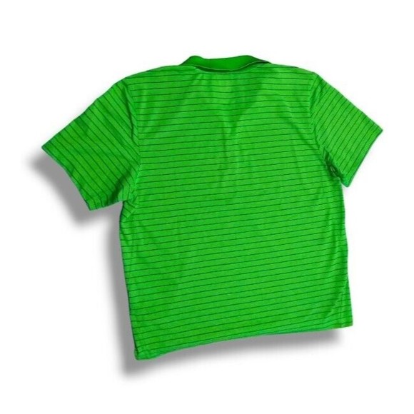 The North Face Mens Medium Green Striped Quarter Zip Short Sleeve Polo Shirt EUC - Picture 3 of 16